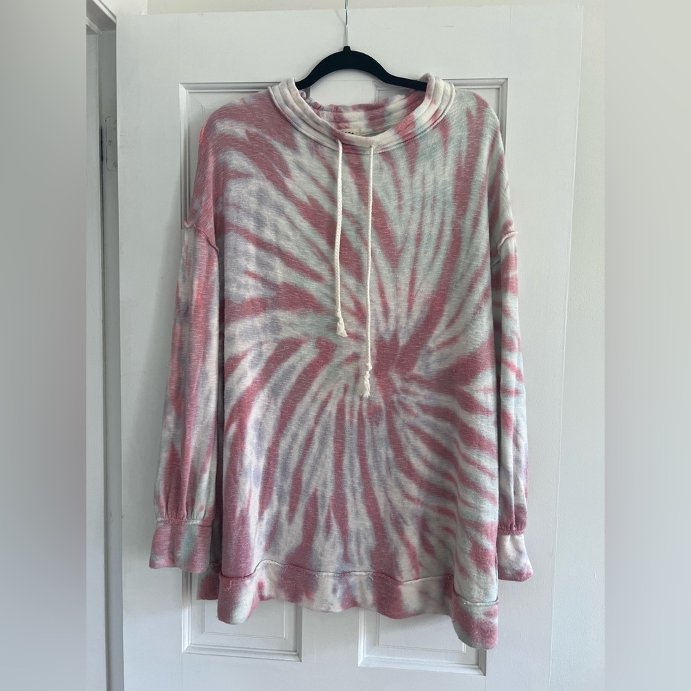 We The Free Pink Oversized Long Sleeve Sweatshirt